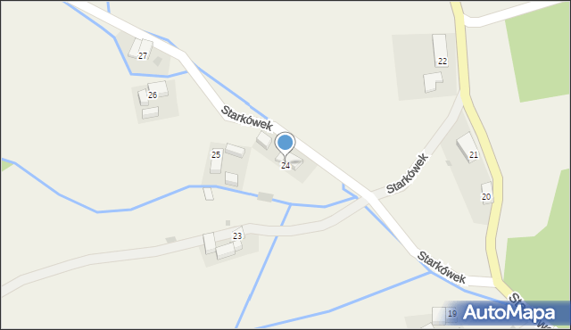 Starkówek, Starkówek, 24, mapa Starkówek
