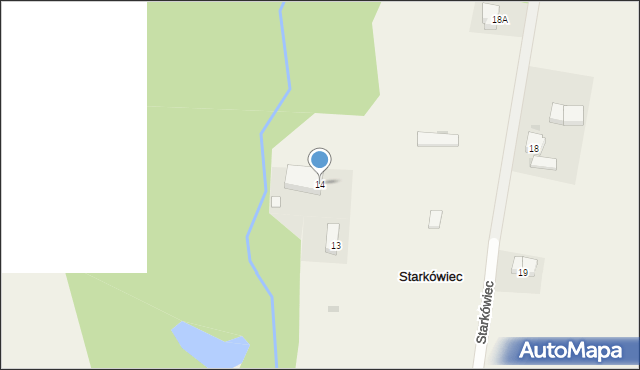 Starkówiec, Starkówiec, 14, mapa Starkówiec