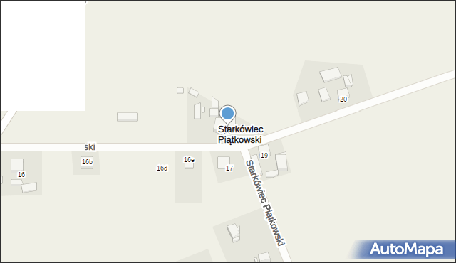 Starkówiec Piątkowski, Starkówiec Piątkowski, 18, mapa Starkówiec Piątkowski