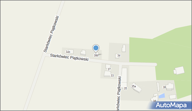 Starkówiec Piątkowski, Starkówiec Piątkowski, 34d, mapa Starkówiec Piątkowski