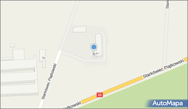 Starkówiec Piątkowski, Starkówiec Piątkowski, 52, mapa Starkówiec Piątkowski