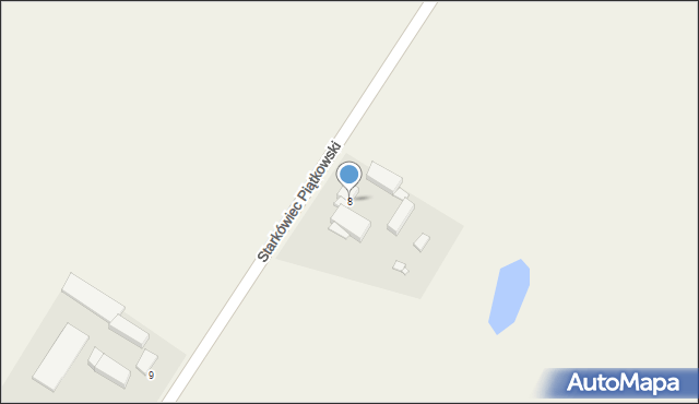 Starkówiec Piątkowski, Starkówiec Piątkowski, 8, mapa Starkówiec Piątkowski