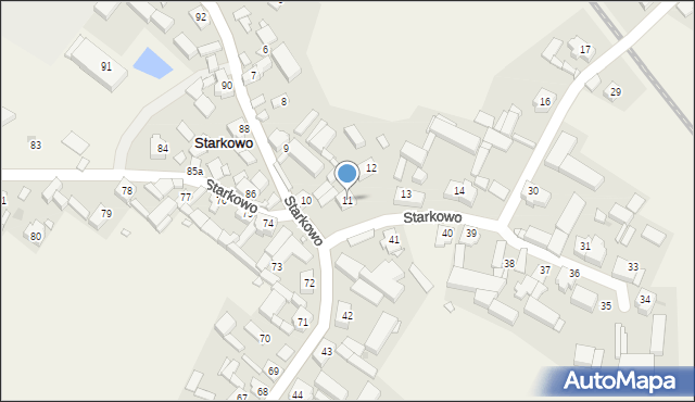 Starkowo, Starkowo, 11, mapa Starkowo