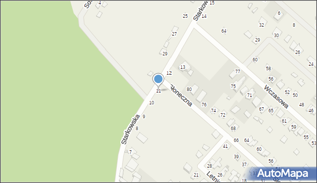 Starkowo, Starkowska, 11, mapa Starkowo