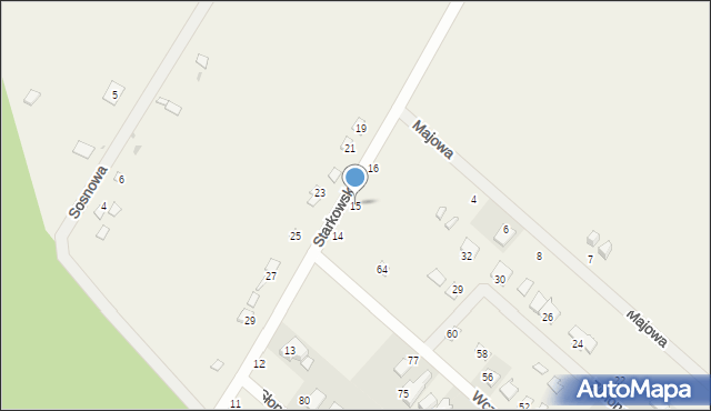 Starkowo, Starkowska, 15, mapa Starkowo
