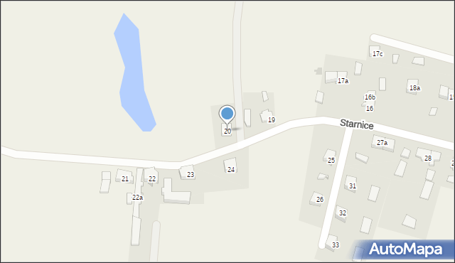 Starnice, Starnice, 20, mapa Starnice