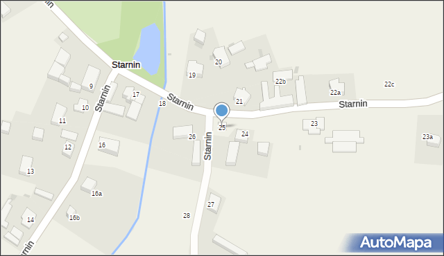Starnin, Starnin, 25, mapa Starnin