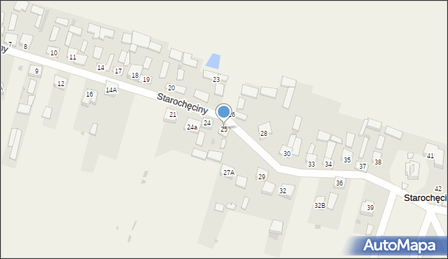 Starochęciny, Starochęciny, 25, mapa Starochęciny