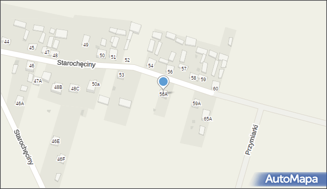 Starochęciny, Starochęciny, 56A, mapa Starochęciny