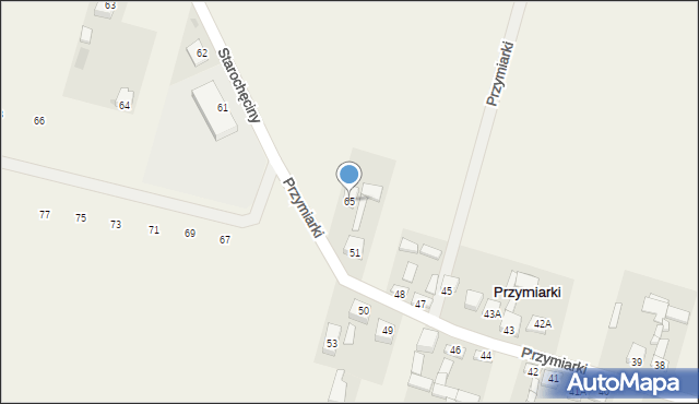 Starochęciny, Starochęciny, 65, mapa Starochęciny