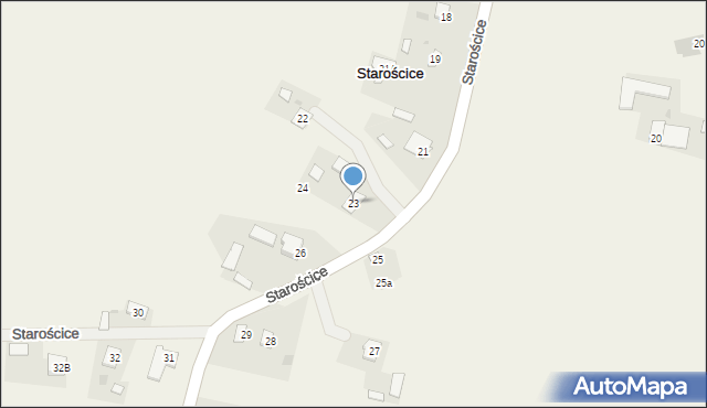 Starościce, Starościce, 23, mapa Starościce