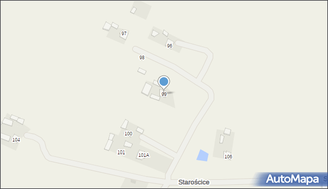Starościce, Starościce, 99, mapa Starościce