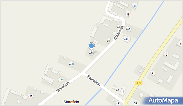 Starościn, Starościn, 45A, mapa Starościn