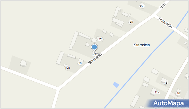 Starościn, Starościn, 49, mapa Starościn