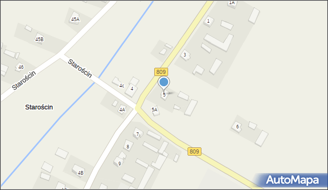 Starościn, Starościn, 5, mapa Starościn