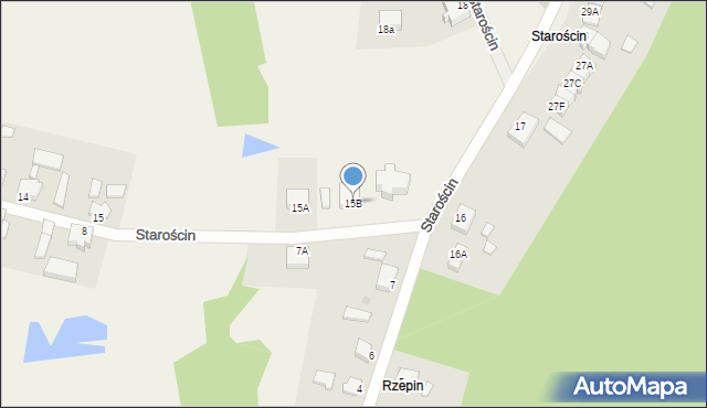 Starościn, Starościn, 15B, mapa Starościn