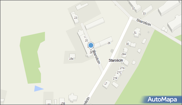 Starościn, Starościn, 18, mapa Starościn