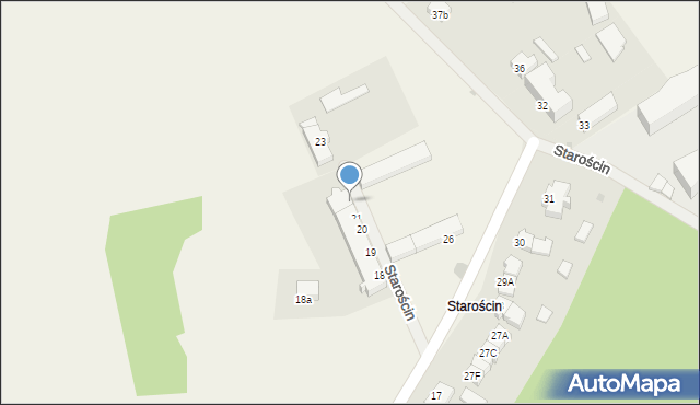 Starościn, Starościn, 22, mapa Starościn