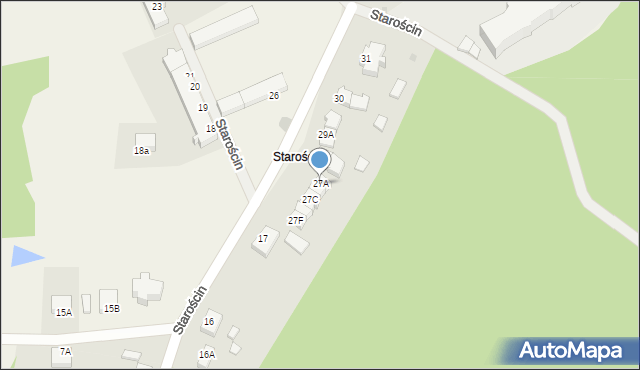 Starościn, Starościn, 27A, mapa Starościn