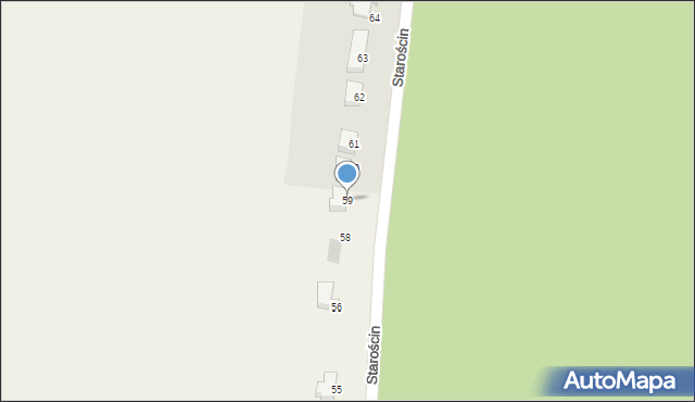 Starościn, Starościn, 59, mapa Starościn