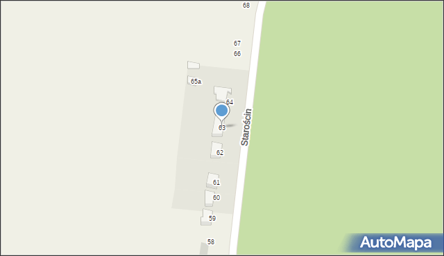 Starościn, Starościn, 63, mapa Starościn