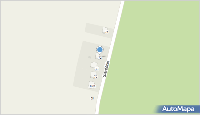 Starościn, Starościn, 72, mapa Starościn