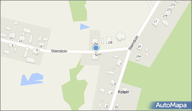 Starościn, Starościn, 7A, mapa Starościn