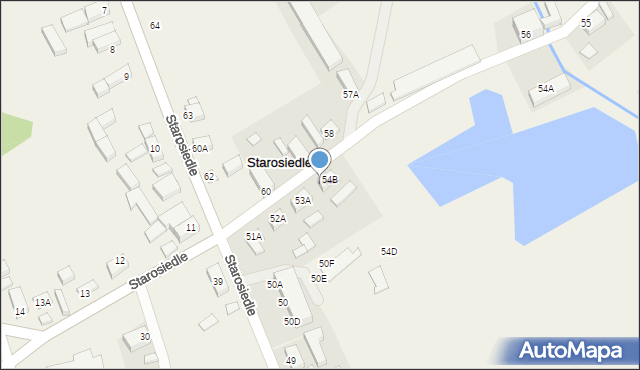 Starosiedle, Starosiedle, 54C, mapa Starosiedle