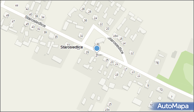 Starosiedlice, Starosiedlice, 27, mapa Starosiedlice