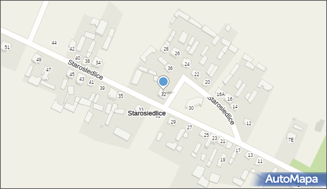 Starosiedlice, Starosiedlice, 32, mapa Starosiedlice