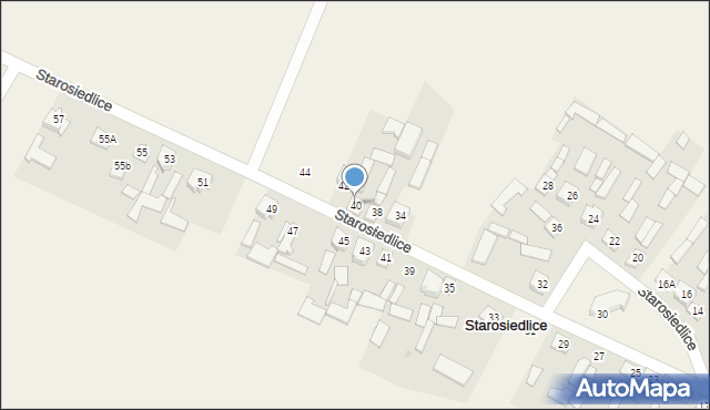 Starosiedlice, Starosiedlice, 40, mapa Starosiedlice