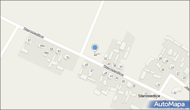 Starosiedlice, Starosiedlice, 44, mapa Starosiedlice