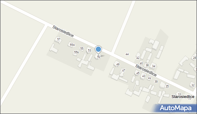 Starosiedlice, Starosiedlice, 51, mapa Starosiedlice