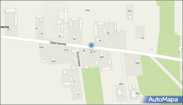 Starowola, Starowola, 47, mapa Starowola