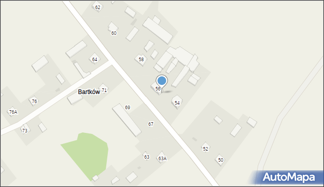 Stary Bartków, Stary Bartków, 56a, mapa Stary Bartków