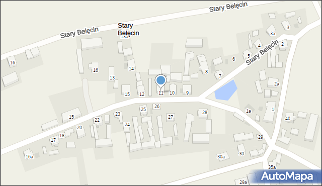 Stary Belęcin, Stary Belęcin, 11, mapa Stary Belęcin