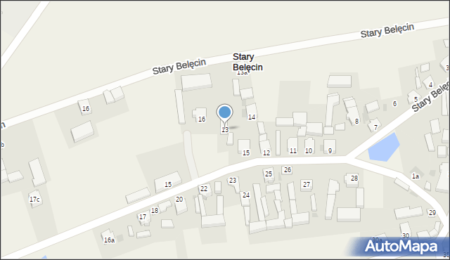 Stary Belęcin, Stary Belęcin, 13, mapa Stary Belęcin
