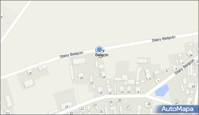 Stary Belęcin, Stary Belęcin, 13a, mapa Stary Belęcin
