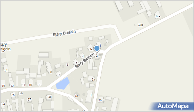 Stary Belęcin, Stary Belęcin, 2, mapa Stary Belęcin