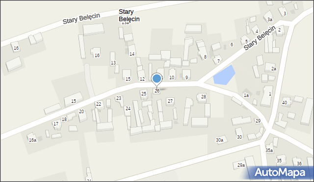 Stary Belęcin, Stary Belęcin, 26, mapa Stary Belęcin