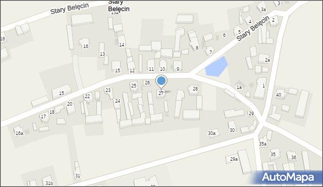 Stary Belęcin, Stary Belęcin, 27, mapa Stary Belęcin