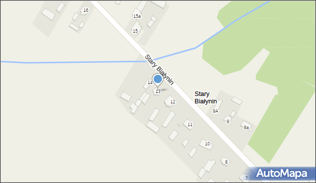 Stary Białynin, Stary Białynin, 13, mapa Stary Białynin