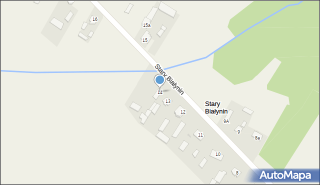 Stary Białynin, Stary Białynin, 14, mapa Stary Białynin