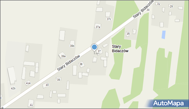 Stary Bidaczów, Stary Bidaczów, 37b, mapa Stary Bidaczów