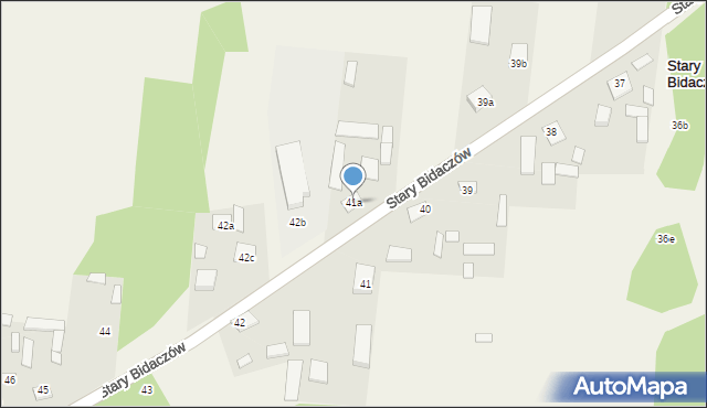 Stary Bidaczów, Stary Bidaczów, 41a, mapa Stary Bidaczów
