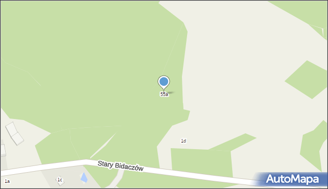 Stary Bidaczów, Stary Bidaczów, 55a, mapa Stary Bidaczów