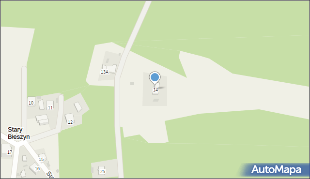 Stary Błeszyn, Stary Błeszyn, 14, mapa Stary Błeszyn