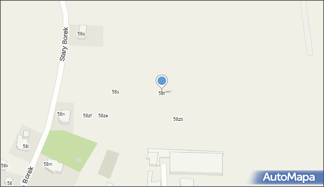 Stary Borek, Stary Borek, 58t, mapa Stary Borek