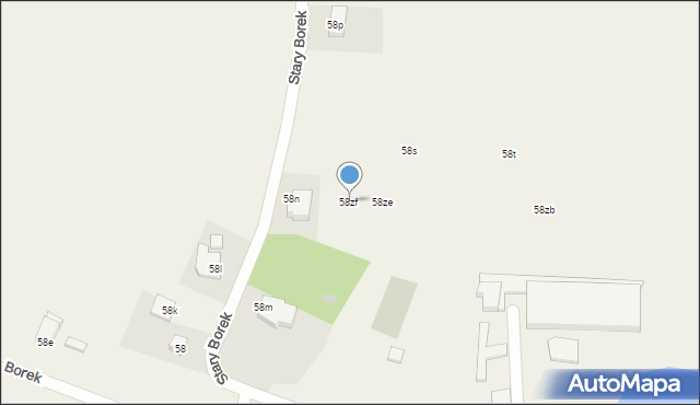 Stary Borek, Stary Borek, 58zf, mapa Stary Borek