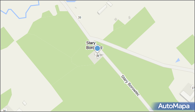 Stary Borowiec, Stary Borowiec, 38, mapa Stary Borowiec